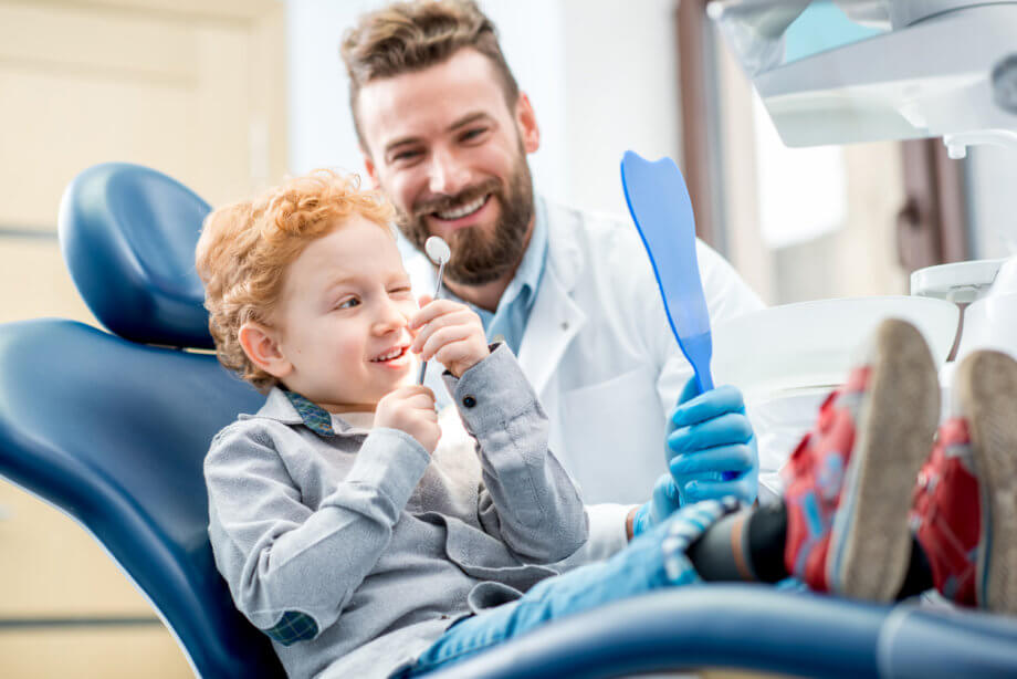 boy with dentist